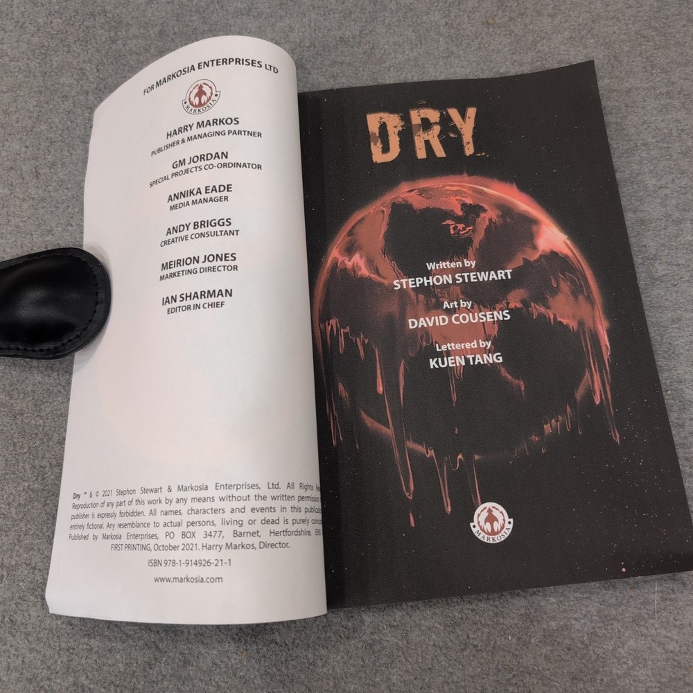 Dry Graphic Novel Stephon Stewart David Cousens Markosia First Printing 2021 - Picture 3 of 3
